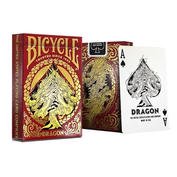Велосипед Dragon Red Колода игральных карт Карточные игры Фокусы