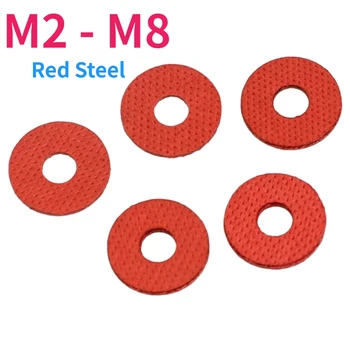 Красная сталь M2 M2.5 M3 M3.5 M4 M5 M6 M8 Изоляция из бумажного волокна Плоская шайба Изоляция Обычная прокладка Кольцо Мезонная прокладка