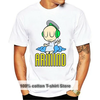 Футболка Armind Trance Music Armin Van Buuren Band, черно-белая футболка с короткими рукавами