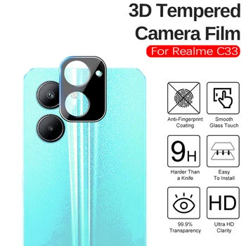 3D Изогнутая Защита Объектива Камеры Для Realme C33 6,5-дюймовая Задняя Камера Из Закаленного Стекла Realmi c 33 33c realmec33 Len Film Cover