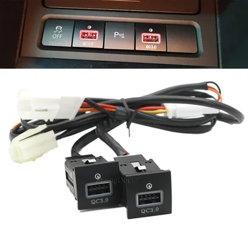 Автомобильное USB Зарядное Устройство PD Quick Charge QC3.0 Кнопка Выхода Адаптера для Зарядки Телефона для VW Golf 6 Jetta 5 MK6 Scirocco 2006-2014