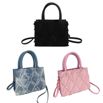 Квадратная сумка-тоут для женщин, модная сумка для девочек, модная повседневная сумка через плечо