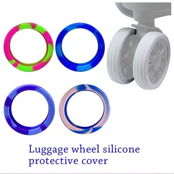 8ШТ Протектор колес для багажа Силиконовые Ролики для колес Обувь для путешествий Чемодан для уменьшения шума Защитный чехол для колес Аксессуары