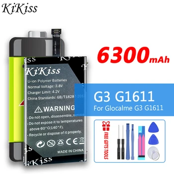 KiKiss Аккумуляторная батарея G3 G1611 большой емкости 6300mAh для Glocalme G3 G1611