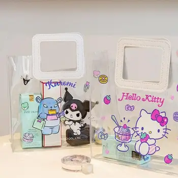 Каваи Санрио Куроми, Hello Kitty, My Melody, сумка-тоут из ПВХ, Косметическая Прозрачная водонепроницаемая пляжная сумка для хранения, подарок