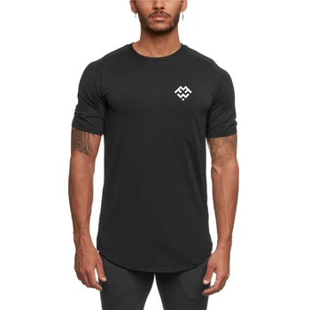 Мужская компрессионная спортивная футболка Slim Fit с коротким рукавом, сетчатые дышащие быстросохнущие футболки для фитнеса, спортивная одежда для бега трусцой в тренажерном зале