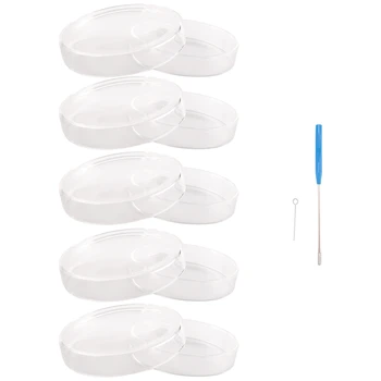 Стеклянные чашки Петри 100 мм, 10 шт., Автоклавируемые лабораторные пластины Петри с петлей для инокуляции
