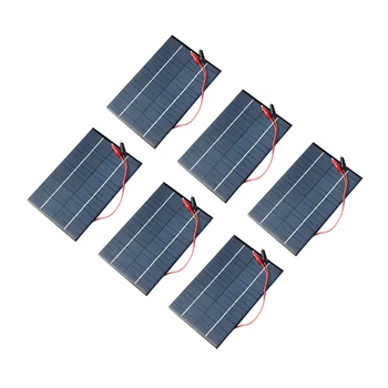 6X4,2 Вт 18 В Солнечная Батарея Поликристаллическая Солнечная Панель + Крокодиловый Зажим Для Зарядки Аккумулятора 12V 200X130X3 мм