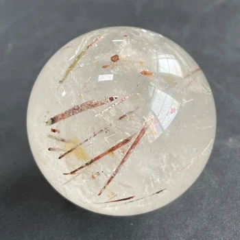 Хрустальный шар из натурального камня Турмалин 370 г, полированная прозрачная кварцевая сфера, декор для комнаты исцеления Рейки Y1250