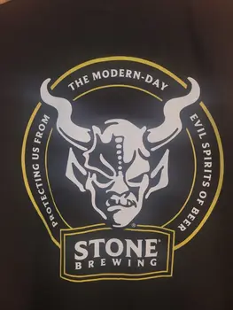 Мужская футболка Stone Brewing Virginia Medium черного цвета с двусторонним графическим логотипом