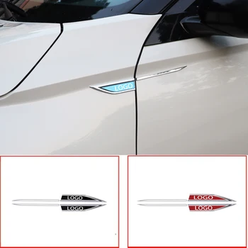 2шт Боковая декоративная наклейка с логотипом автомобиля на крыле из нержавеющей стали ДЛЯ Honda FIT CIVIC CRIDER ENVIX INSPIRE Accord Odyssey