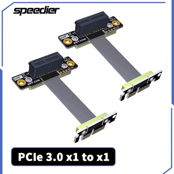 Открытый тип PCI Express 4.0 X1 Riser Cable Двойной Удлинитель PCI-e 3.0 x1-x1 под прямым углом 90 градусов 8 Гбит/с PCIe 1x Extender