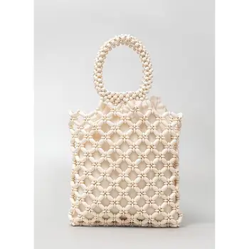 Выдалбливают дизайн женские сумки сплетенные из бисера цвет Лоскутная Сумка-ведро летние богемной пляж путешествия маленькая сумка кошелек