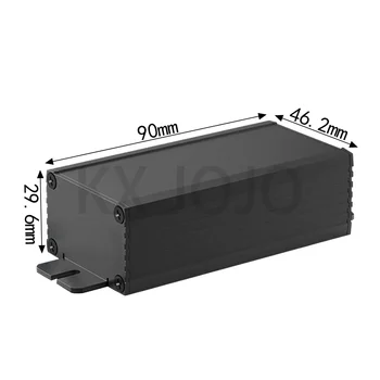 Алюминиевый корпус 46,2 * 29,6 * 90 мм, встроенная коробка, водонепроницаемый корпус с черным профилем, корпус электронных компонентов