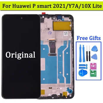Оригинал для Huawei P Smart 2021 PPA-LX2 X10 Lite ЖК-дисплей с Сенсорным Экраном Digitizer в сборе Для Honor 10X Lite Y7A LCD