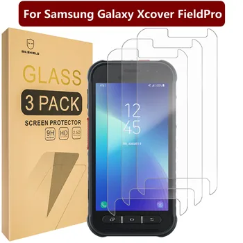 Mr.Shield [3 упаковки] Разработан для Samsung Galaxy Xcover FieldPro [Закаленное стекло] [Японское стекло твердостью 9H] Защитная пленка для экрана