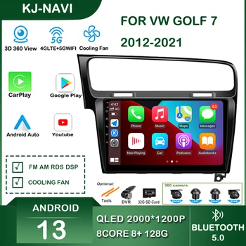 Автомагнитола Android 13 для Volkswagen VW Golf 7 MK7 GTI 2011-2021 Мультимедийный аудиоплеер Apple Carplay, Навигационный стереоприемник