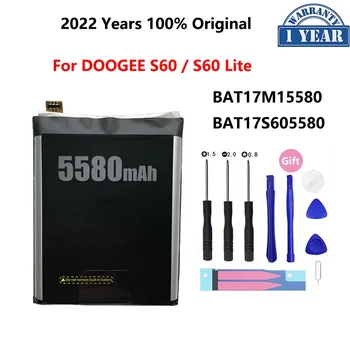 100% Новый Оригинальный DOOGEE S60 BAT17M15580 BAT175580 Замена запасных частей 5580 мАч резервная батарея для смартфона Lite