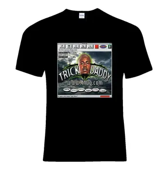 Горячая черная футболка, футболка с хип-хоп-рэпом Trick daddy