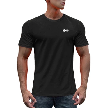Летняя футболка для бега, мужские футболки с дышащей сеткой для спортзала, футболки для фитнеса, Быстросохнущая спортивная одежда, мужская футбольная одежда