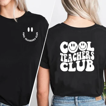 Крутые футболки клуба учителей, женская футболка для учителей, летняя хлопковая футболка с коротким рукавом 