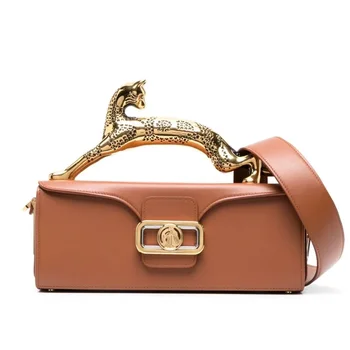 Роскошные сумки Модная элегантная сумка с ручкой из металла, знаменитая прямоугольная женская сумка на плечо, копия дизайнерской качественной брендовой сумки