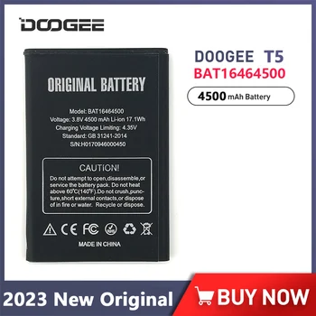 Оригинальный аккумулятор для DOOGEE T5, высококачественные аккумуляторы для телефонов, новый, 4500 мАч, BAT16464500