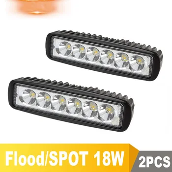 ZK30 DS 6inch LED Spot/Flood Work Light Bar 9-36V Car 18W Светодиодные Фонари Для Внедорожников SUV Car Trucks 6500K