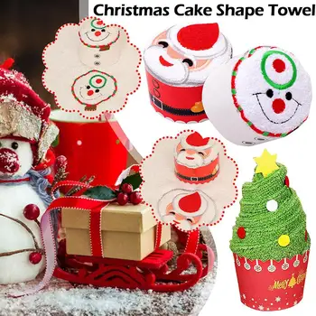 Полотенце в форме Рождественского торта Декор для ужина в виде Снеговика Новогоднее Вышитое полотенце для дома Украшение Рождественского полотенца Детское G U4U4