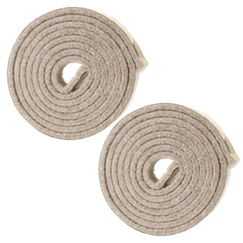 2 самоклеящихся рулона из прочной войлочной ленты для твердых поверхностей (1/2 дюйма X 60 дюймов) кремово-белого цвета