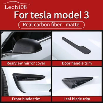 Внешний вид из матового углеродного волокна для Tesla model 3 аксессуары/автомобильные аксессуары model 3 tesla three tesla model 3 carbon/аксессуары