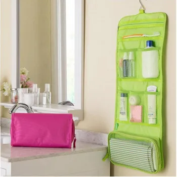 Переносная Подвесная сумка-органайзер, складная косметичка для макияжа, дорожные сумки для туалетных принадлежностей, сумка для мытья аксессуаров для ванной комнаты, сумка для мытья