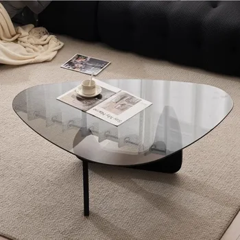 Современный дизайн, Стеклянный напольный столик, Маленький мобильный минималистичный Элегантный Аккуратный столик, стол для гостиной, мебель для гостиной, мебель для спальни