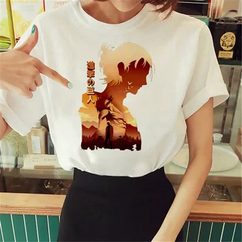 Атака на Титанов футболка женская дизайнерская летняя футболка с комиксами для девочек harajuku clothing