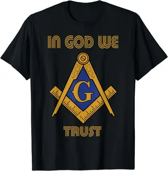 Мы верим в Бога. Масонская футболка Mason Shrine Freemason Free PHA из 100% хлопка с круглым вырезом и коротким рукавом, повседневная мужская футболка, размер S-3XL