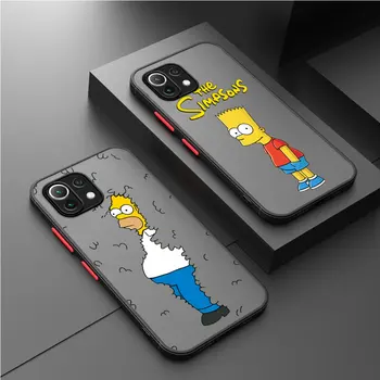 Чехол-Скраб на Ощупь Для Xiaomi Poco X3 NFC 13 Mi 12 11 11T Lite X4Pro M5 9T 10T Pro C40 M3 TPU Чехол Для телефона Homer The Simpsons