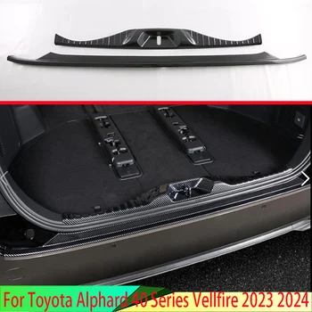 Для Toyota Alphard 40 Серии Vellfire 2023 2024 ABS Защита заднего бампера Подоконник Снаружи Внутри Багажники Декоративная пластина