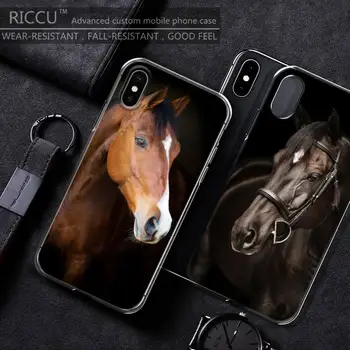 Симпатичная Лошадь с рисунком животного Чехол Для телефона Для iPhone 11 12 Pro Max X XS XR 7 8 7Plus 8Plus 6S SE Мягкий Силиконовый чехол