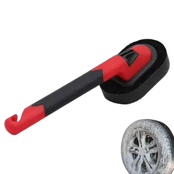 Губчатая щетка для автомобильных шин, сменный аппликатор для губки для правки колес, многофункциональная губчатая щетка для вощения шин С ручкой для