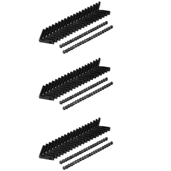 60 шт. Черный Т-образный соединительный кронштейн с угловым пазом L-образной формы с винтами и гаечным ключом для серии 2020