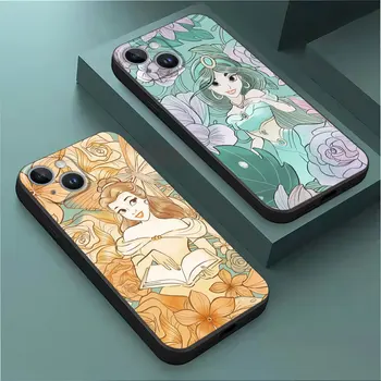 Чехлы Disney Princess Cinderella Ariel Cases Чехол для Xiaomi Mi 13 11T 10T Pro 12 Lite Note 10 Pro 9 9T 11 Lite 12T Силиконовый Чехол
