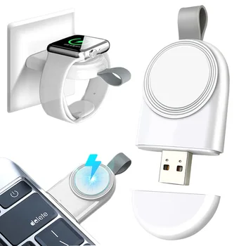 Мини-Магнитная Беспроводная Зарядная Док-станция Для Apple Watch 8 7 6/5/4/SE/3/2 Портативное Беспроводное USB-зарядное Устройство Для iWatch SE