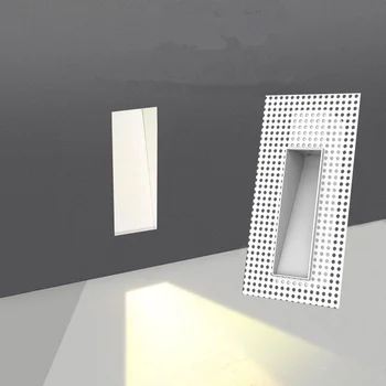 Встраиваемый светодиодный настенный светильник с датчиком движения, Бескаркасный, 3 Вт, Ступенчатый лестничный светильник для дома, коридора, отеля, ночной светильник для ног в помещении
