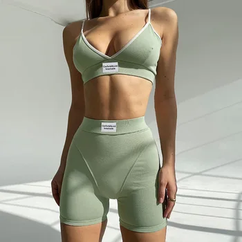 Новое поступление, одежда для фитнеса и йоги, комплект активной одежды из 2 предметов, Облегающая Летняя Спортивная одежда 2023, женская