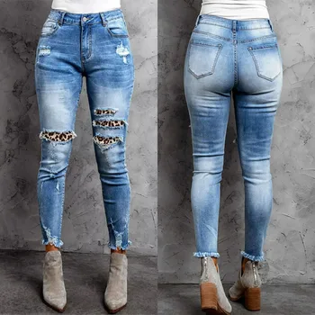 Джинсы Женские весенние 2023, новый стиль, рваные стрейчевые прямые джинсы средней посадки с бахромой, рваные джинсы для женщин