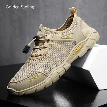 Мужская уличная обувь Golden Sapling, повседневная походная обувь, Классическая Горная обувь для мужчин, Мокасины Leisrue, Лоферы на платформе