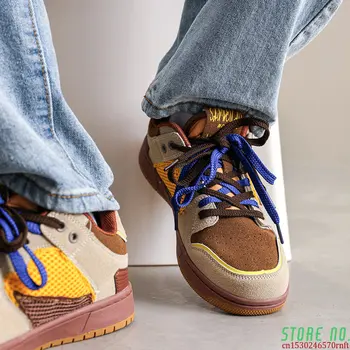 Новые мужские модные кроссовки, Студенческая брендовая сетчатая обувь, мужская повседневная обувь для скейтбординга, Массивные кроссовки, Удобная обувь на платформе