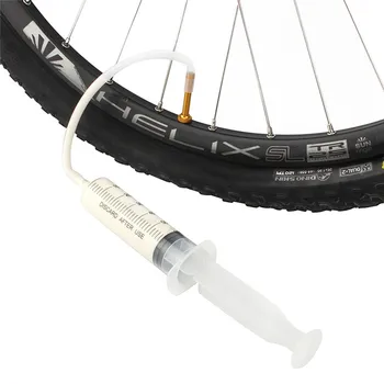 Бескамерный герметик для велосипедных шин, 60 мл Шприц, комплект резиновых шлангов для внутренней трубки, Бескамерные клапаны для шоссейных велосипедных шин Mtb, инструменты для велосипеда