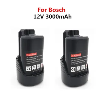 1/2/5шт Аккумулятор для электроинструмента BAT411 для литий-ионной дрели Bosch 10,8 В 3000 мАч 2 607 336 013, 2 607 336 014 2 607 336 333 12V 3.0Ah