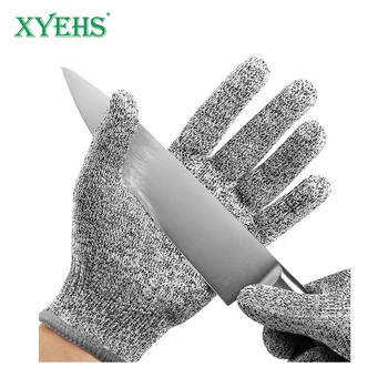 XYEHS 12 Пар / 24 Шт Перчатки с Защитой От Порезов 5-го Уровня HPPE Anti-Cut Износостойкие Противоскользящие для Обработки Стекла, Изделий из дерева